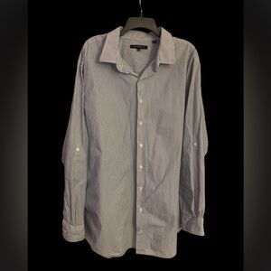 SYNRGY MINI GRID PATTERNED DRESS SHIRT 2XLT